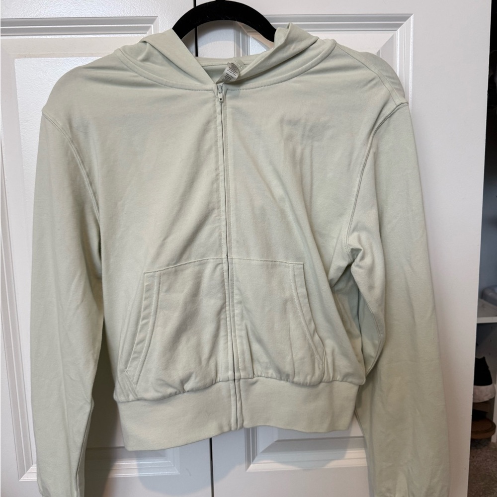 SKIMS Cotton Jersey Zip-Up Hoodie